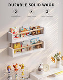Nursery Book Shelves - 4 Pack, Wall Book Shelves for Bedroom Kids, Kids Wall Book Shelf, Book Shelf for Kid Rooms, Toddler, Baby, Play Room, Nursery Decor by TinyTreasures Baby Boutique