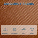 Misolant Bean Bag Chairs，Big Corduroy Fabric Sofa Bean Bag Chair for Adults and Teens with High-Resilience Sponge, Non-Slip Base Floor Lounge Sofa for Home, Living Room, Bedroom, Gaming Brown by CozyNest Decor