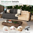 Sofa Couch, 3 Piece Set Comfy Sofa, 2 Loveseat & 3 Seater Sofa with Deep Seats for Living Room, Modern Sleeper Couch, Dark Grey Chenille by CozyNest Decor