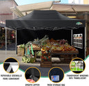 COBIZI 10x15 Pop up Canopy Tent Heavy Duty with 4 Sidewalls, Easy Set-up Commercial Outdoor Party Tent, 100% Waterproof Wedding Canopy Gazebo, 3 Height Adjustable with Handbag, Black by GreenHaven Gardens