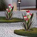 Homight Metal Agave Plant Outdoor Decoration Outdoor Garden Decoration Lily Mexican Yard Art Plant Garden Agave Lily Decorative Garden Gift… (2 Big Red Lilies) by GreenHaven Gardens