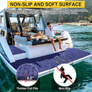 Marine Carpet,6 FT x 14 FT Deep Blue Indoor Outdoor Carpet 0.2" Thick Boat Carpet with Water-Proof TPE Backing, Non-Slide Outdoor Marine Carpet Roll for Home, Patio, Porch, Deck by CozyNest Decor