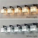Modern Black Crystal Bathroom Vanity Light - 5-Lights Wall Light Fixtures by CozyNest Decor
