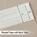 MIULEE Taupe Back Tab Blackout Curtains 108 Inch Long 2 Panels Set for Bedroom, Rod Pocket/Pinch Pleat Extra Long Thermal Insulated Living Room Darkening Pleated Light Blocking Drapes by TinyTreasures Baby Boutique