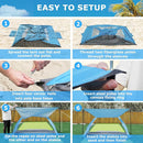 Gorich Beach Tent with Canopy - Easy Setup 3-4/5-6/7-8 Person Portable Sun Shelter, UPF 50+ UV Protection Sun Shade, Lightweight & Compact Beach Cabana for Family Travel by TinyTreasures Baby Boutique