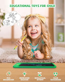 LCD Writing Tablet 10 Inch, Toys for 3 4 5 6 7 8 9 10 Year Old Boys Girls, Colorful Doodle Board Drawing Tablet, Gift for Boys Toddlers Age 3-12 Years, Memo Board, Drawing Pads with Lanyard (Green) by TinyTreasures Baby Boutique