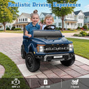 24V Ride on Car Licensed Ford F-150 Raptor, Kids Electric Car with Remote Control, LED Light/Music/MP3, Truck Bed Storage, 3-Point Seat Belt (24V, Blue) by TinyTreasures Baby Boutique