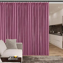 100% Blackout Linen Textured Drapes for Bedroom Pinch Pleated Curtains for Track System Portable Drapery for Sliding Glass Door/Storage/Space Room Divider, 70" Wx96 L, 1 PC, Lilac by CozyNest Decor