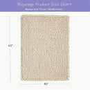 Bigacogo Chunky Knit Throw Blanket for Couch, 40x60 inches, 100% Hand Knitted with Thick Jumbo Chenille Yarn, Cozy Soft Large Rope Knot Cable Crochet Blankets for Sofa Bed Living Room, Beige by CozyNest Decor