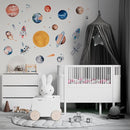 Solar System Wall Decals for Kids - Planets and Space Themed Wall Stickers by Lipastick - Peel and Stick Vinyl Decals for Boys and Girls Bedroom, Nursery, Playroom - Wall Stickers for Girls Room by TinyTreasures Baby Boutique