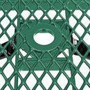 Global Industrial 6’L Rectangular Picnic Table, Expanded Metal, Green Thermoplastic Coating, Attached Benches, 1-1/2” Umbrella Pole Hole, Outdoor-Rated, 1000 lb Capacity, 72” x 30” Tabletop by GreenHaven Gardens