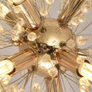 Modern Gold Chandelier Crystals, Sputnik Sunflower Beaded Hanging Lamp, Small Dandelion Pendant Light Fixtures for Kitchen Island Dining Room Bedroom Entryway (Gold 8Lights) by CozyNest Decor