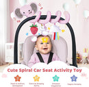 Stuffed Spiral Car Seat Toys for Baby Girls 0-6 Months, Perfect Newborn Gifts for Girls Essentials, Cute Pink Elephant Plush Items by TinyTreasures Baby Boutique