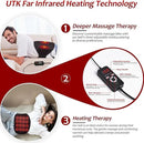 UTK Vibrating Far Infrared Heating Pad for Back Pain Relief, Hot to 159℉, Lower Back Massager Gift for Women Men, FSA-HSA Eligible, 3 Vibration, 16 Timers Auto-Off, 20 Jades, 35-55" Adjustable Size by CozyNest Decor