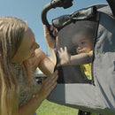 Mompush Nova Baby Stroller for Toddler, Infant & Newborn | Spacious Seat & Lie-Flat Mode | Compact One-Hand Fold, UPF 50+ Canopy & All-Wheel Suspension | Includes Rain Cover & Cup Holder, Grey by TinyTreasures Baby Boutique