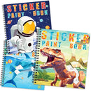 homicozy 3PCS Sticker Paint Books for Kids Ages 4-10,Dinosaur Astronaut Ocean Animals Designs Paint by Stickers,Sticker by Numbers,Party Birthday Gifts for Boys 4-10,Create 30 Pictures at a Time by TinyTreasures Baby Boutique