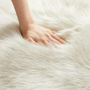 AMTOVO Faux Fur Rug, Light Grey Area Rug, Fluffy Sheepskin Rug, Fuzzy Ultra Soft 2 x 4 ft Shag Rugs for Bedroom Sofa Throw Cushion Room Decor, Sheepskin by CozyNest Decor
