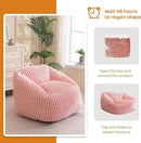 BYBYME Giant Bean Bag Chair for Adults and Kids, Large Comfy Cozy Beanbag, Floor Sofa for Teens, Living Room, Gaming, Reading, Pink by CozyNest Decor