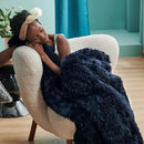 Bedsure GentleSoft Fluffy Navy Blue King Size Blanket for Bed, Thick Soft Sherpa Faux Fur Fleece Bedding Fuzzy Plush Winter Warm Heavy Large King Blanket, Cozy Blue Gifts for Men Women, 108x90 by CozyNest Decor