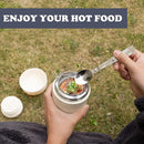 Thermo for Hot Food & Drinks, Thermo Lunch Box, 17oz Vacuum Insulated Food Container with Spoon&Drawstring Bag, Soup Thermo for Adults, White by TinyTreasures Baby Boutique