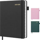 Planner 2025-2026, Academic Linen 2025-2026 Monthly Planner July 2025 to June 2026, Weekly & Daily Organizer with Tabs, Note Pages, Hardcover 5.65" x 8.15"- Ideal for School, Work & Productivity-Black by TinyTreasures Baby Boutique