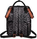 Wrangler Leopard Print Backpack Multifunction Baby Travel Bag with Changing Pad, Stroller Straps and Pacifier Case WG2204-91103LP-BK by TinyTreasures Baby Boutique