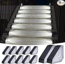 KINKAI 12 Pack Solar Stair Lights, Outdoor Step Light Waterproof Deck Lighting for Outside Garden Front Door Porch Yard Patio Decor (White Light) by GreenHaven Gardens