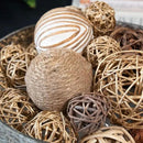 ANDALUCA Decorative Balls & Orbs Gold Natural Bag Bowl Filler Home Decor (Gold) by CozyNest Decor
