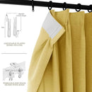 Room Divider Curtains Screen Partitions, Linen Look 100% Blackout Drapery 84 Inches Long, 120" Wide Pinch Pleated Window Drapes, Privacy Protecting, Light Blocking, (1 PC, Yellow) by CozyNest Decor