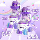 PAPAISON Adjustable Roller Skates for Girls Illuminating Wheels, Kids Toddler Rollerskates Ages 4-6 5-8 8-12 by TinyTreasures Baby Boutique