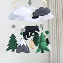 Woodland Mobile for Crib Bear Baby Mobile for Crib Woodland Crib Mobile for Boys Girls Forest Baby Nursery Mobile for Bassinet by CozyNest Decor