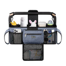 TOPDesign Universal Baby Stroller Organizer, Double Stroller Caddy with Detachable Mesh Bag & Heightened Insulated Cup Holders & Non-Slip Secure Hooks Accessories, Fits Most Strollers (Blue) by TinyTreasures Baby Boutique