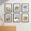 Vittanly 11x14 Picture Frames Set of 9, Shatter Resistant Plexiglass, Display 8x10 Pictures with Mat or 11x14 without Mat, Photo Frames for Wall or Tabletop, Engineered Wood, Walnut by CozyNest Decor