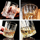 Whiskey Glasses Set of 4,Rock Glasses,11 oz Lead-Free Crystal Bourbon Glass,Old Fashioned Glass for Bourbon,Cognac,Irish Whisky,Personalised Whisky Glass Gift Set for Men,Dad,Brother by CozyNest Decor