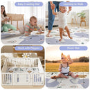 79x71 Foldable Baby Play Mat for Floor, Extra Large Non-Toxic Tummy Time and Crawling Playmat, Thick Foam Play Mat for Baby, Reversible Portable Babies Floor Mats for Infant, Toddler by TinyTreasures Baby Boutique