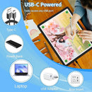 KOBAIBAN A4 Light Box for Tracing, Light Board with Side Physical Buttons, Magnetic Light Pad for Diamond Painting, Stenciling, Weeding Vinyl, USB LED Lighting Board (Black, 35.2 x 25.4 CM) by TinyTreasures Baby Boutique