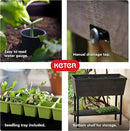 Keter Urban Bloomer 12.7 Gallon Raised Garden Bed and Outdoor Herb Garden Planter with Self Watering Gauge and Drainage Plug, Dark Grey by GreenHaven Gardens