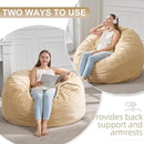 Hobestluk 4FT Bean Bag Chair Giant Bean Bag Chairs for Adults Large Bean Chairs with Removable Cover, Beanbag Chair with Filler, Adult Bean Bag Chairs for Living Room, Bedroom by CozyNest Decor