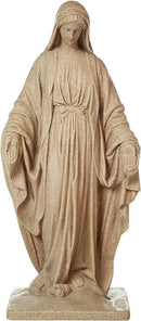 Emsco Group Virgin Mary Statue - Natural Sandstone Appearance - Made of Resin - Lightweight - 34" Height by GreenHaven Gardens