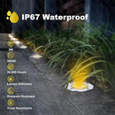 4 Pack 3w 12v Low Voltage In-ground Lights LED Landscape Light Waterproof IP67 Pathway Lights Outdoor spotlights Trees Flags for Garden,Yard,Tree (Warm White) by GreenHaven Gardens
