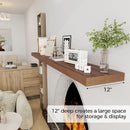 Fun Memories 72 Inch Floating Shelf, 12 Inch Deep Wall Shelf for Fireplace Mantel, Deep Storage Shelves for Home & Office, Wall Shelves with Invisible Bracket, Walnut, Set of 1 by CozyNest Decor