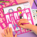Fashion Angels I Love Fashion Sketch Portfolio, Includes Sketch Pad with Stencils & Stickers, Fashion Design Sketch Book for Girls, Ideal Drawing Kit for Kids by TinyTreasures Baby Boutique