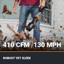 WORX Nitro WG543 20V Cordless Leaf Blower, Electric Blower with 410CFM & 130MPH, Blowers for Lawn Care with 3.8 Lbs, Battery & Charger Included by GreenHaven Gardens
