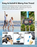 DEWENWILS Sprinkler Timer 4 Zone, Water Timer for Garden Hose with Rain Delay/Manual/AUTO Irrigation, Programmable Outdoor Faucet Hose Timer for Yard, Lawn by GreenHaven Gardens
