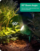 EDISHINE 120V Outdoor LED Spotlights, 4.8W Plug in Spotlight with 3 Lenses (Red Green Yellow) & 180° Rotatable Lamphead, 5000K Waterproof Landscape Lights for Flag Garden, 4 Pack by GreenHaven Gardens