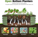 G GOOD GAIN Galvanized Metal Raised Garden Bed Kit - 4x2x1FT Outdoor Planter Box with Safety Edging and Gloves for Vegetables, Fruits, Flowers(Oliver Green, 1PC) by GreenHaven Gardens