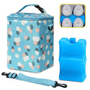 Breast Milk Cooler Bag with Ice Pack - Fits 4 Bottles Up to 9 Oz - Insulated Bag for Nursing Moms, Daycare, Travel by TinyTreasures Baby Boutique