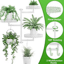 OVICAR Rotating Window Plant Shelves - Indoor Wall Plant Stand 3-Tier Floral Metal Window Shelf Holder for Multiple Plants with Hanging Hooks Home Decor White by GreenHaven Gardens