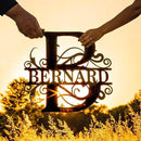 Custom Metal Last Name Monogram Sign – Personalized Wedding, Housewarming, or Outdoor Wall Decor by CozyNest Decor