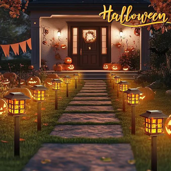 GIGALUMI Solar Lights for Outside,16 Pack Flickering Flame LED Solar Outdoor Lights, Waterproof Solar Garden Lights Maintain 10 Hours of Lighting for Christmas, Garden, Landscape, Path, Yard, Patio, photo 2 of 8
